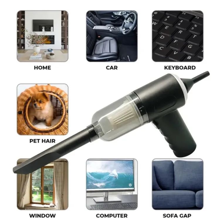 3 in 1 Portable Vacuum Cleaner Duster Blower Air Pump Wireless Handheld Clean Car, Home, Computer, Laptop, Mirror Vehicle Interior Cleaner