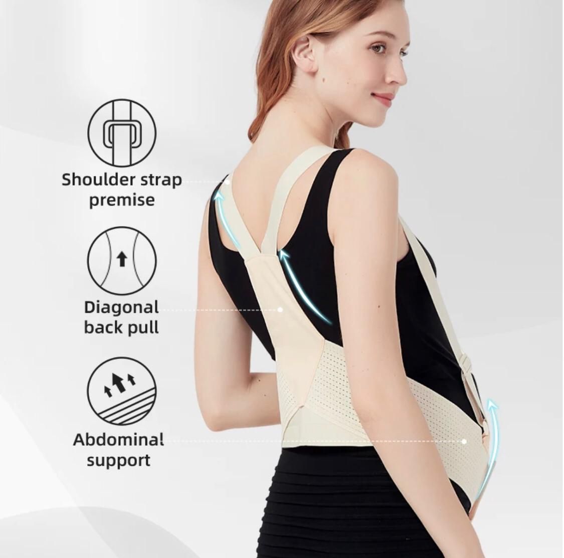 Breathable Abdominal Support Belt for Pregnant Women – Maternity Belt to Support Pregnancy – Summer-Friendly Maternity Belly Band with Honeycomb Design, Waist & Tummy Support