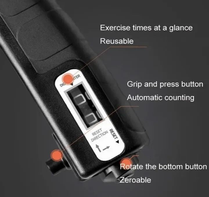 Adjustable Hand Grip Power Exerciser Forearm Wrist Strengthener Gripper With Counter