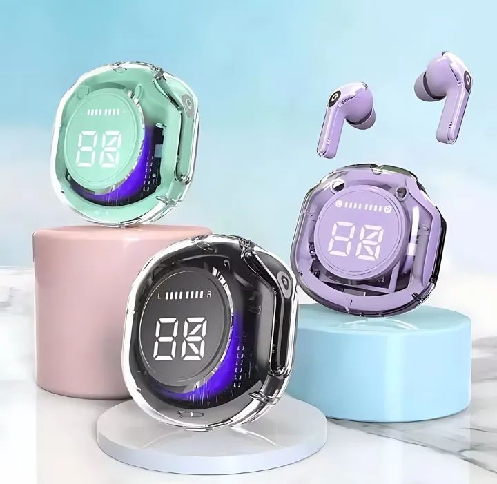 Air 39 Earbuds wireless Transparent airpods Air39 Bluetooth Gaming EARBUDS LED Display Super Bass HD sound Quality Trendy earphone Water Proof