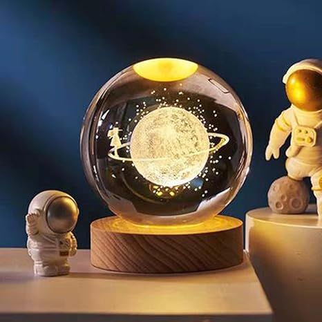 Crystal Ball Night Light Desktop Lamp Dinner Table Office Dorm Home Spacewalk Lamps Lighting