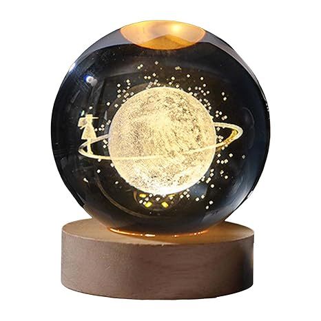 Crystal Ball Night Light Desktop Lamp Dinner Table Office Dorm Home Spacewalk Lamps Lighting