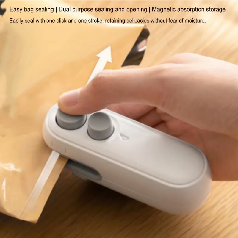 Mini Heat Sealing Machine 2 in 1 Cutting And Sealer USB Rechargeable Food Sealer