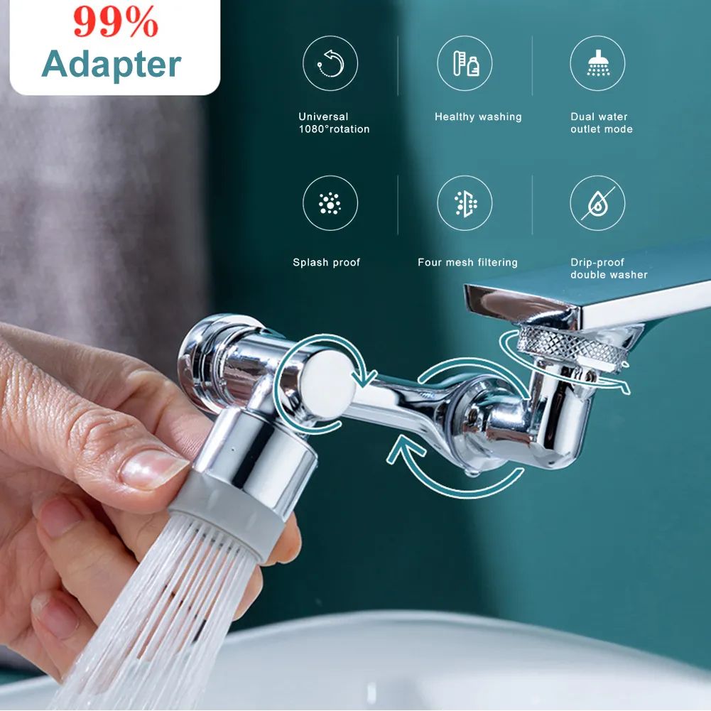 rotatable Faucet Aerator Bathroom Washbasin Tap Splash Filter Kitchen Faucet Extend Faucet Water Saving Bubbler Nozzle