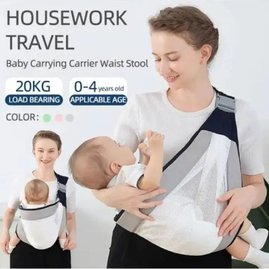 Baby Carrier Belt – Adjustable Baby Carry Sling for Newborns & Toddlers | Ergonomic Breathable Infant Carrier with Hip Seat | Soft Baby Carrier Wrap