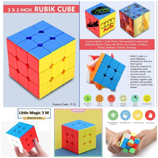 Rubik Cube Stickerless Qiyi Warrior Rubiks Cube Magic Speed Cube Puzzle Toys Rubik's Cube Memory and Responsiveness, Concentration Cube
