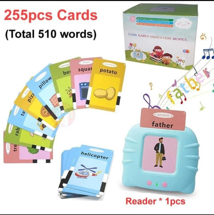Talking Flash Cards Educational Toy Kids Early Education Talking Flash Cards Spelling Game Gifts for Preschool Kids Boys Girls
