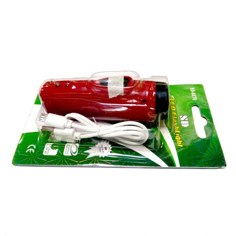 2 in 1 Rechargeable LED Flash Torch Light with Money Detector Micro USB System Use 18650 Battery mini light