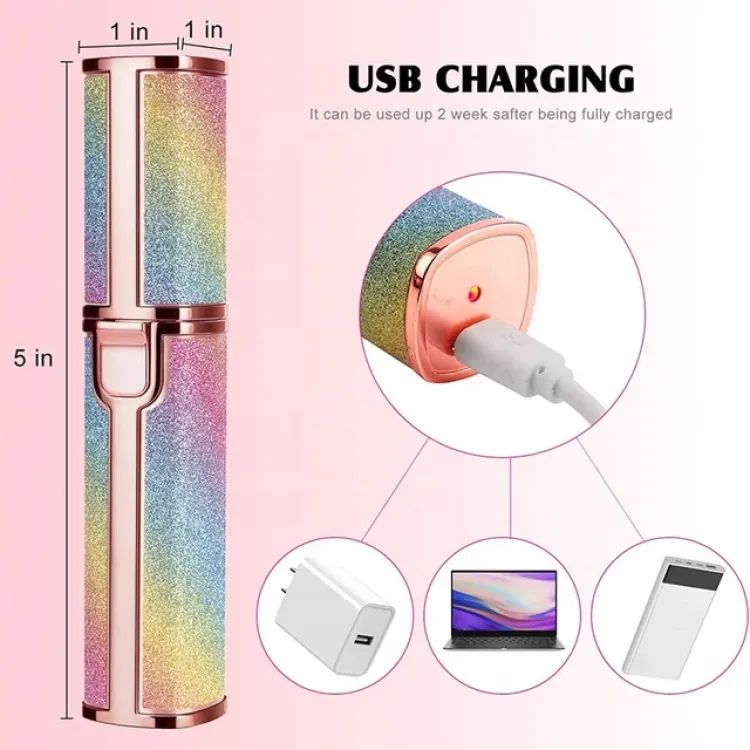 2in1 Electric Trimmer and Shaver Rechargeable Hair Remover for All Parts Use Painless Precision Eyebrow Trimmer and Eyebrow Face Lips Nose Chin Arm