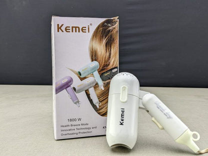 Kemei Mini Portable and Foldable Hair Dryer