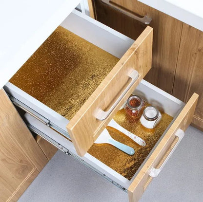 40/200 cm Golden Foil Aluminum Sticker For Kitchen Cabinet Wallpaper Oil Proof Waterproof wall protector with heat resistant Stove Cabinet Stickers kitchen backsplash wall tile sticker aluminium sheet Wallpaper Foil sheet Golden