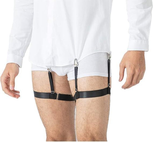 Men Shirt Stays for Shirt Tucker Shirt holder for Tucking Garter and holder Securing Shirt Position for Men
