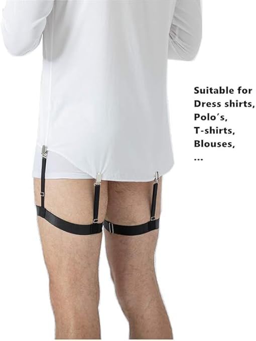 Men Shirt Stays for Shirt Tucker Shirt holder for Tucking Garter and holder Securing Shirt Position for Men