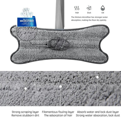 Twist Mop, X Shape Microfiber Mop, Floor Clean Mop With 360 Rotating Head, Dust Mop